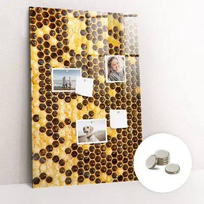 Magnetic glass dry erase board Honeycomb