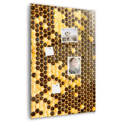 Magnetic glass dry erase board Honeycomb