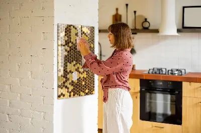 Honeycomb magnetic glass dry erase board