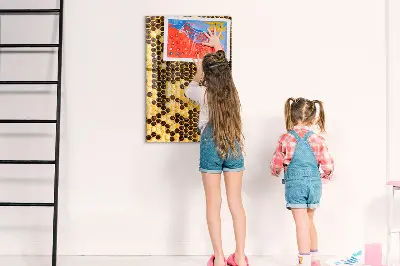 Honeycomb magnetic glass dry erase board