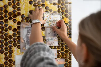 Honeycomb magnetic glass dry erase board