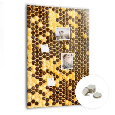 Honeycomb magnetic glass dry erase board