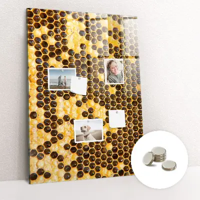 Magnetic glass dry erase board Honeycomb