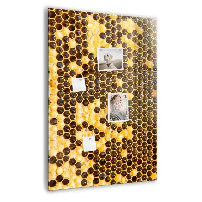 Honeycomb magnetic glass dry erase board
