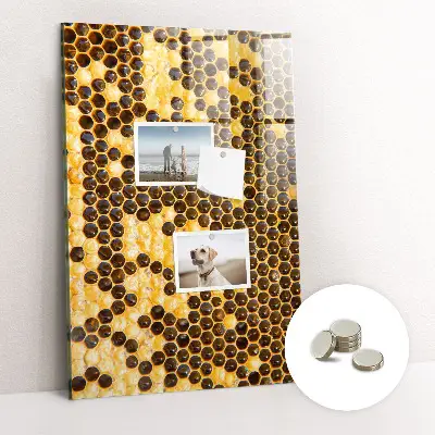 Honeycomb magnetic glass dry erase board