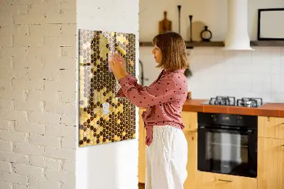 Honeycomb magnetic glass dry erase board