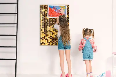 Honeycomb magnetic glass dry erase board