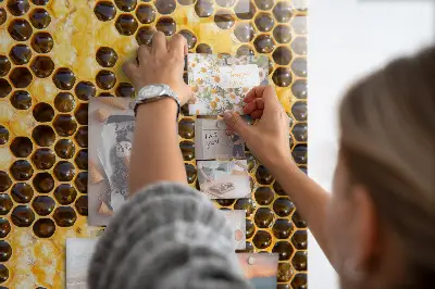 Honeycomb magnetic glass dry erase board