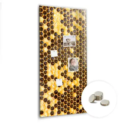 Magnetic glass dry erase board Honeycomb