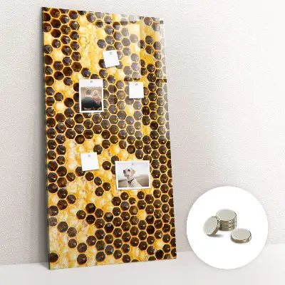 Honeycomb magnetic glass dry erase board