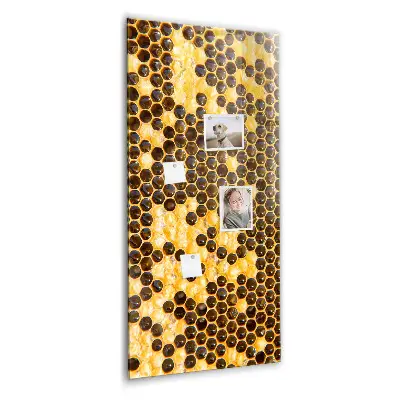 Honeycomb magnetic glass dry erase board