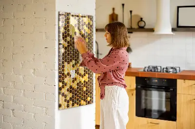 Magnetic glass dry erase board Honeycomb