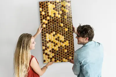 Honeycomb magnetic glass dry erase board