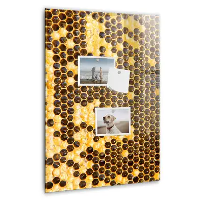 Honeycomb magnetic glass dry erase board