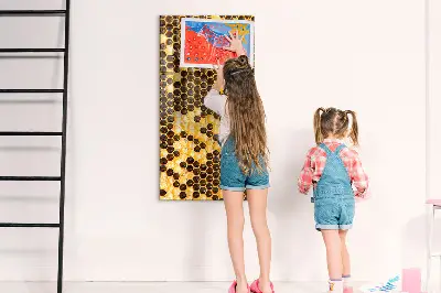 Honeycomb magnetic glass dry erase board