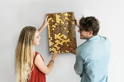 Honeycomb magnetic glass dry erase board