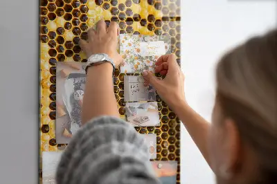 Honeycomb magnetic glass dry erase board