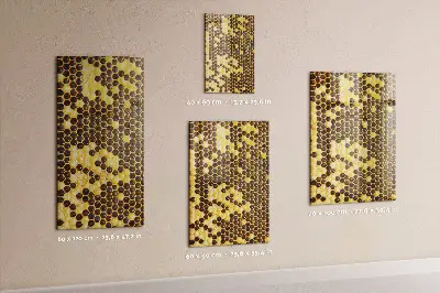 Honeycomb magnetic glass dry erase board