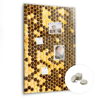 Honeycomb magnetic glass dry erase board