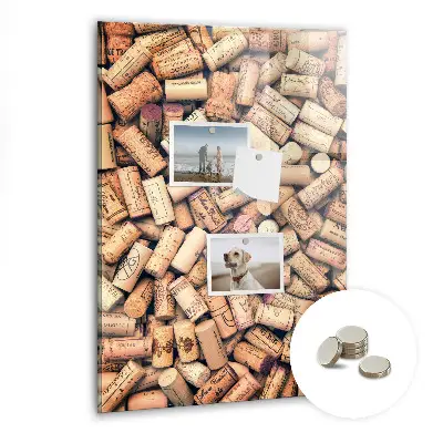 Magnetic wine cork display board
