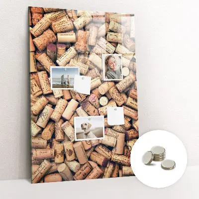 Magnetic wine cork display board