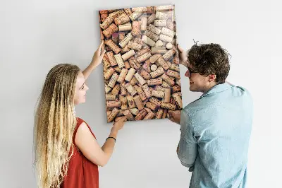 Magnetic wine cork display board
