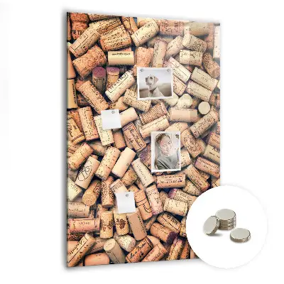 Magnetic wine cork display board