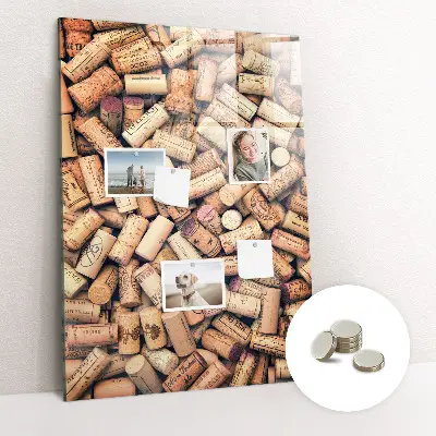 Magnetic wine cork display board
