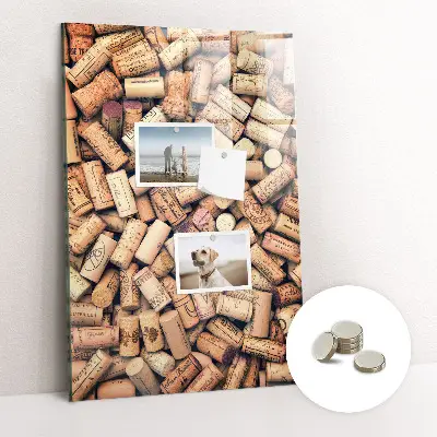 Magnetic wine cork display board