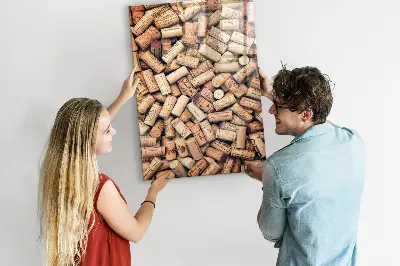 Magnetic wine cork display board