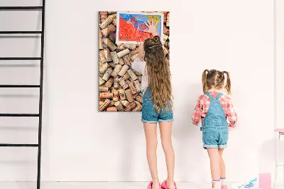 Magnetic wine cork display board