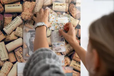 Magnetic wine cork display board