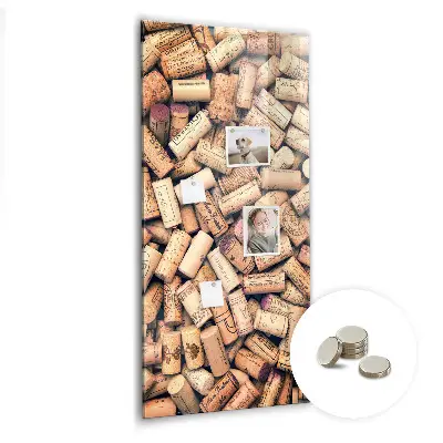 Magnetic wine cork display board