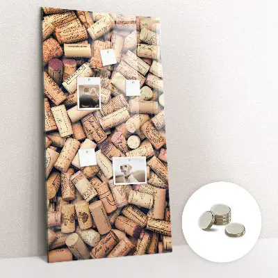 Magnetic wine cork display board