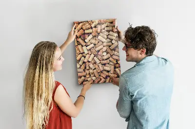 Magnetic wine cork display board
