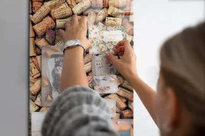 Magnetic wine cork display board