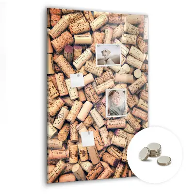 Magnetic wine cork display board