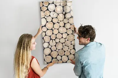 Magnetic glass dry erase board with tree stumps design