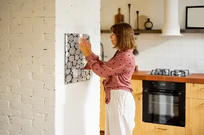 Magnetic glass dry erase board with tree stumps design
