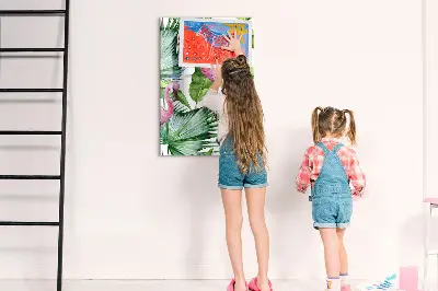Flamingo Nature Magnetic Glass Dry Erase Board