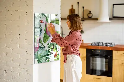 Flamingo Nature Magnetic Glass Dry Erase Board
