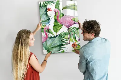 Flamingo Nature Magnetic Glass Dry Erase Board