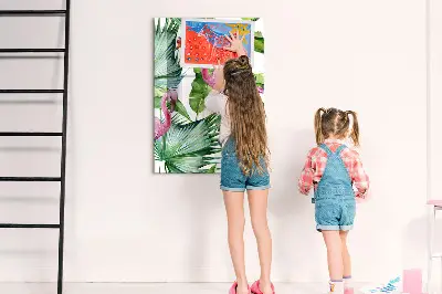 Flamingo Nature Magnetic Glass Dry Erase Board