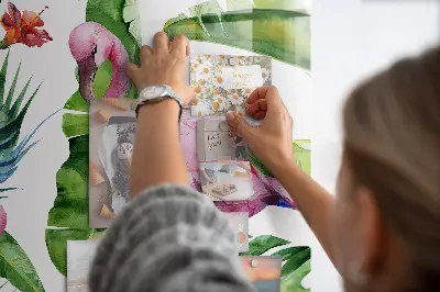 Flamingo Nature Magnetic Glass Dry Erase Board