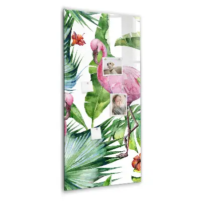 Flamingo Nature Magnetic Glass Dry Erase Board