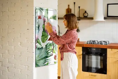 Flamingo Nature Magnetic Glass Dry Erase Board