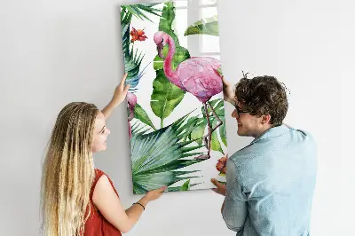 Flamingo Nature Magnetic Glass Dry Erase Board