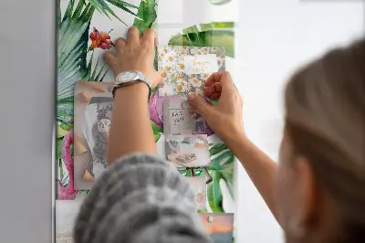 Flamingo Nature Magnetic Glass Dry Erase Board