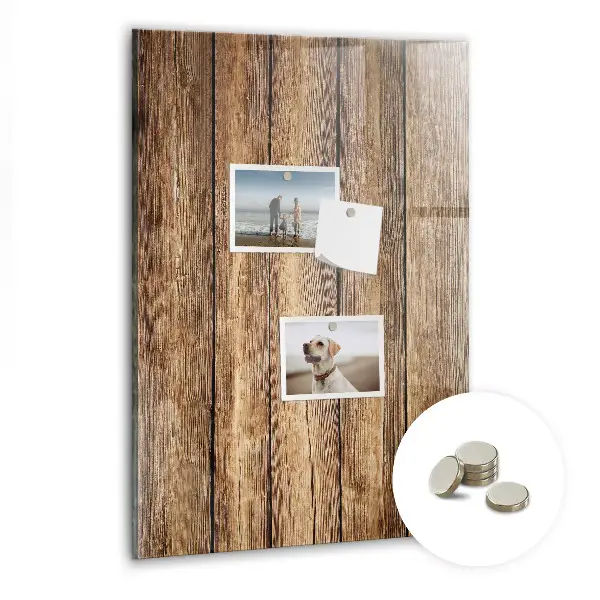 Magnetic board with wood texture