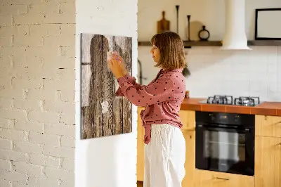 Magnetic board with wood texture